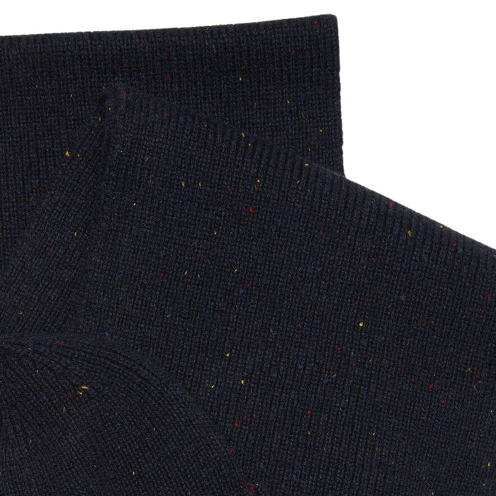 Barbour Carlton Fleck Beanie & Scarf Gift Set - Navy