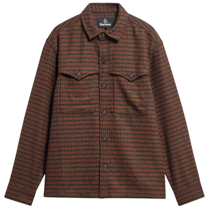Barbour Hatfield Oversized Houndstooth Overshirt - Chesnut