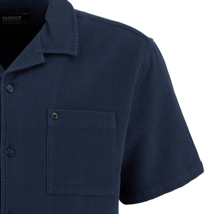 Barbour International Wayback Waffle Shirt - Navy