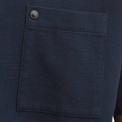 Barbour International Wayback Waffle Shirt - Navy