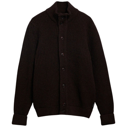 Barbour Mordale Knitted Button Through - Dark Brown