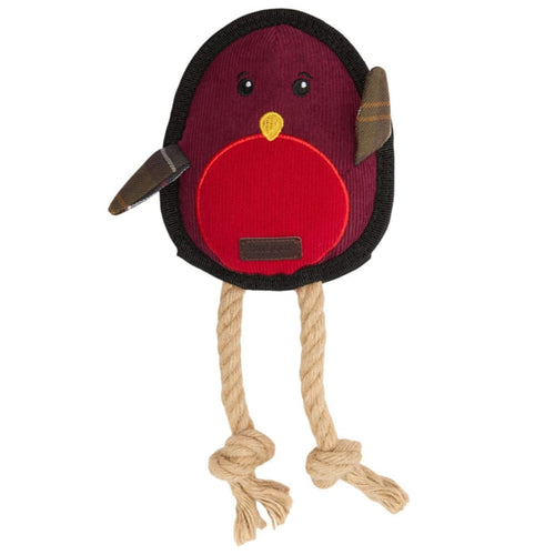 Barbour Robin Dog Toy - Brown/Red