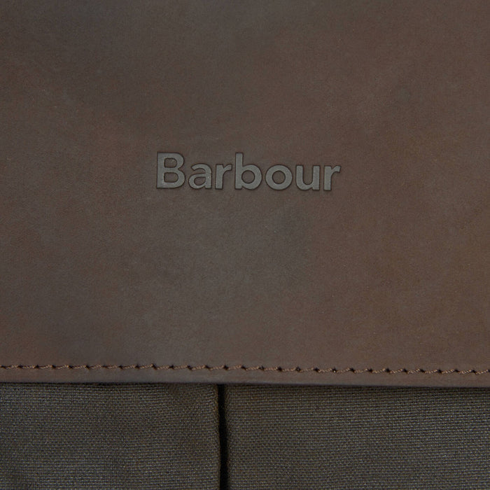 Barbour Wax Leather Briefcase - Olive