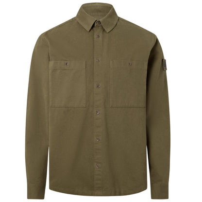 Belstaff Outpost Shirt Cotton Herringbone - Khaki