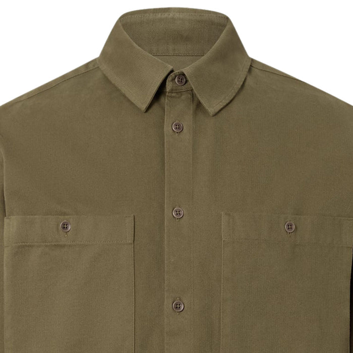 Belstaff Outpost Shirt Cotton Herringbone - Khaki