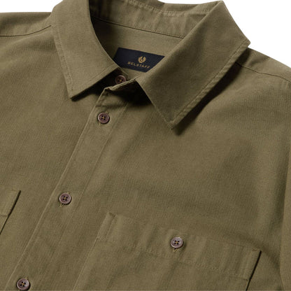 Belstaff Outpost Shirt Cotton Herringbone - Khaki