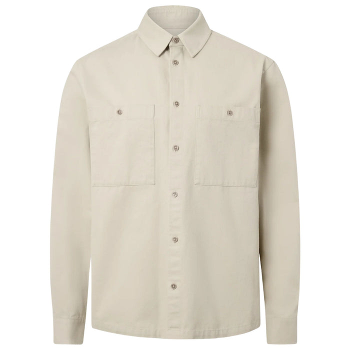 Belstaff Outpost Shirt Cotton Herringbone - Stone