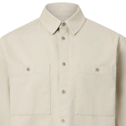 Belstaff Outpost Shirt Cotton Herringbone - Stone