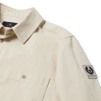 Belstaff Outpost Shirt Cotton Herringbone - Stone