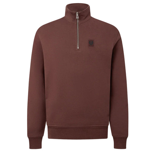 Belstaff Quarter Zip Sweatshirt - Oxblood