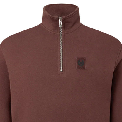 Belstaff Quarter Zip Sweatshirt - Oxblood