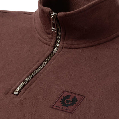 Belstaff Quarter Zip Sweatshirt - Oxblood