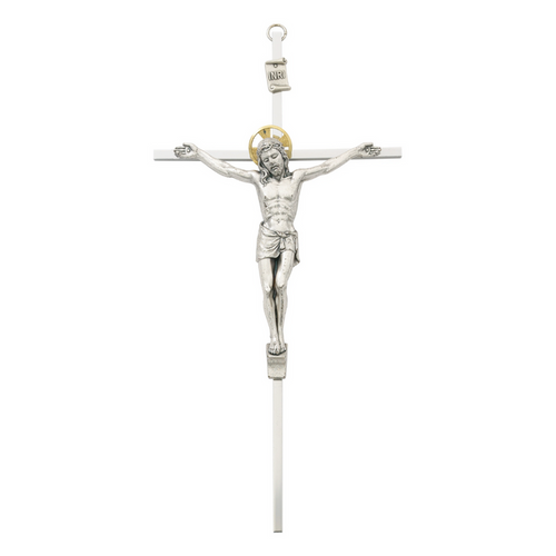 Benedict Crucifix - 10" Silver Crucifix, Boxed