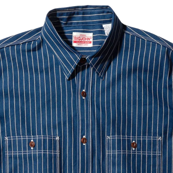 Big John Denim Railroad Shirt - Indigo