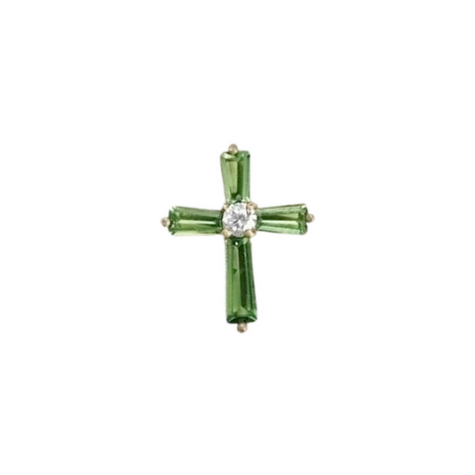 Birthstone August Cross Pin .75"H