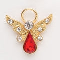 Birthstone July Crystal Angel Pin 1"H