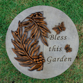 Bless This Garden Garden Stone 9"D