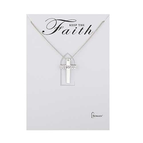 Blessed Cross Necklace 18"L