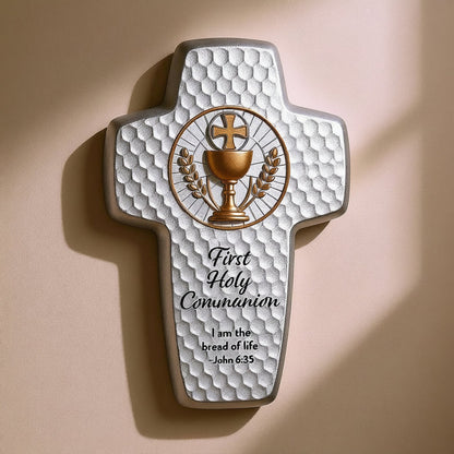 Bread of Life First Communion Wall Cross
