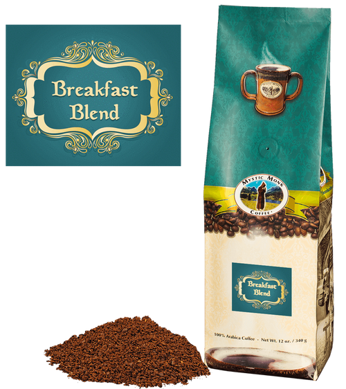 Breakfast Blend Ground Coffee | Mystic Monk Coffee 12 oz