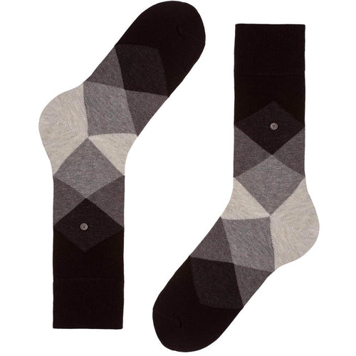 Burlington Socks Clyde Socks - Black and Grey