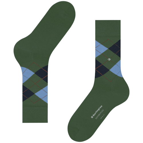 Burlington Socks Edinburgh Socks - Green/Blue