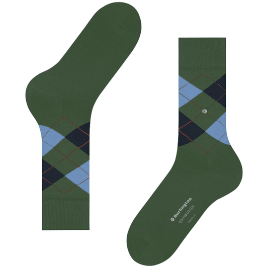 Burlington Socks Edinburgh Socks - Green/Blue