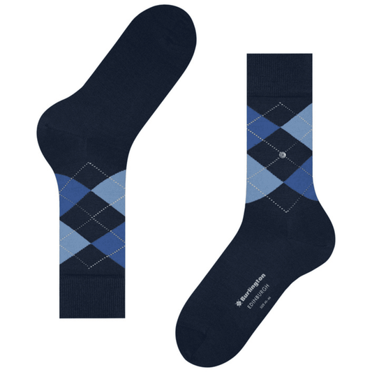 Burlington Socks Edinburgh Socks - Navy/Blue