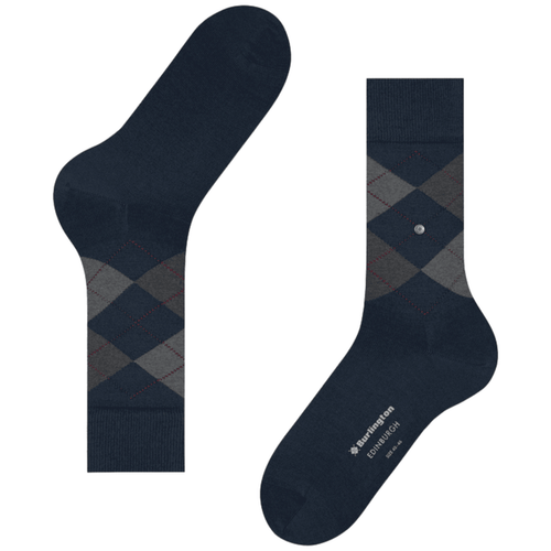 Burlington Socks Edinburgh Socks - Navy/Grey