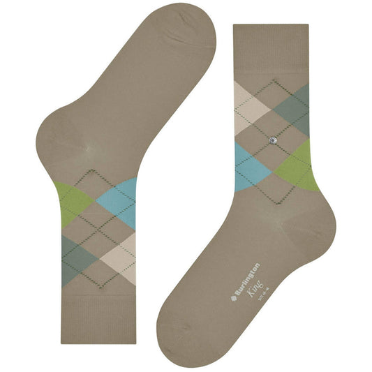 Burlington Socks King Socks - Beige/Green