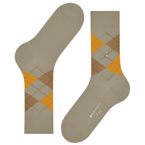 Burlington Socks King Socks - Beige/Yellow