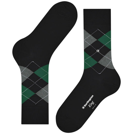 Burlington Socks King Socks - Black and Green