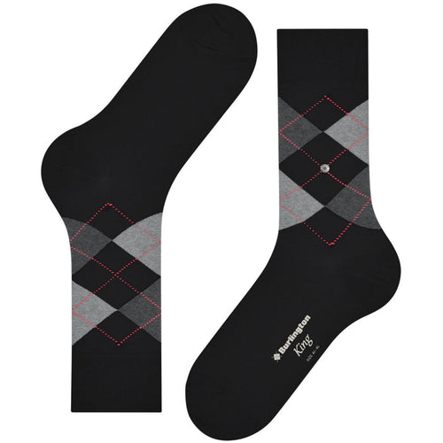 Burlington Socks King Socks - Black and Grey