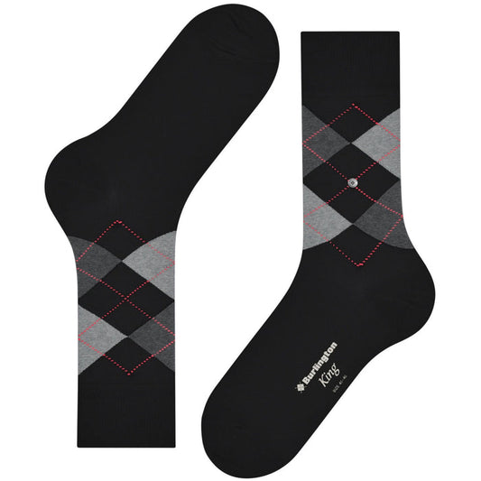 Burlington Socks King Socks - Black and Grey
