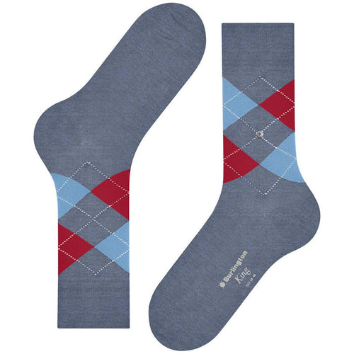 Burlington Socks King Socks - Blue Red