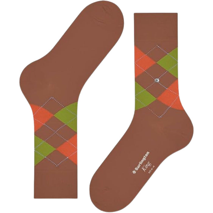 Burlington Socks King Socks - Brown/Green