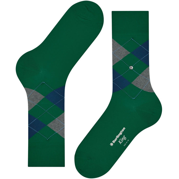 Burlington Socks King Socks - Green and Grey