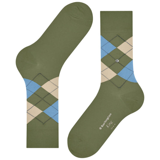 Burlington Socks King Socks - Green/Blue