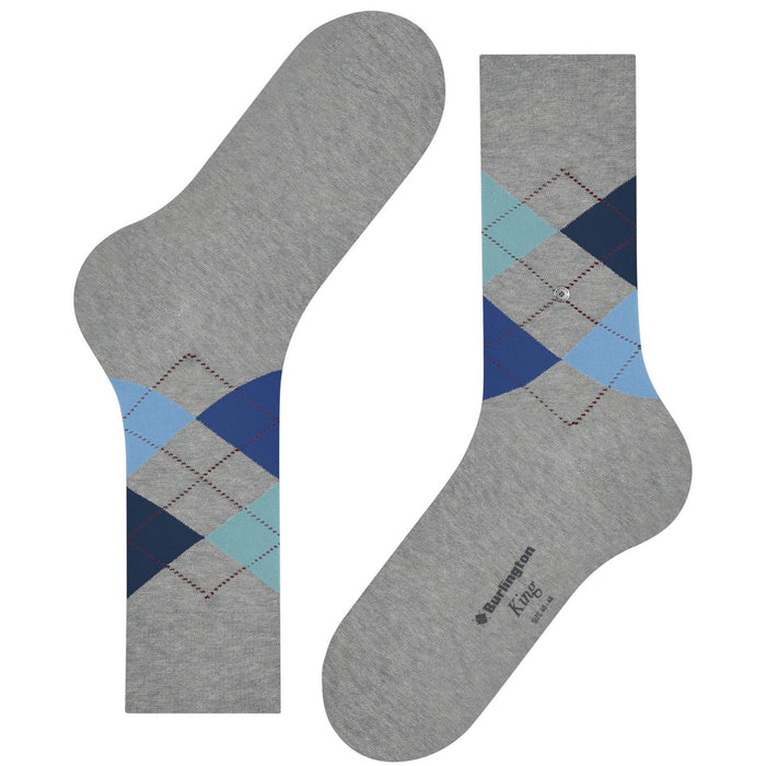 Burlington Socks King Socks - Grey/Blue
