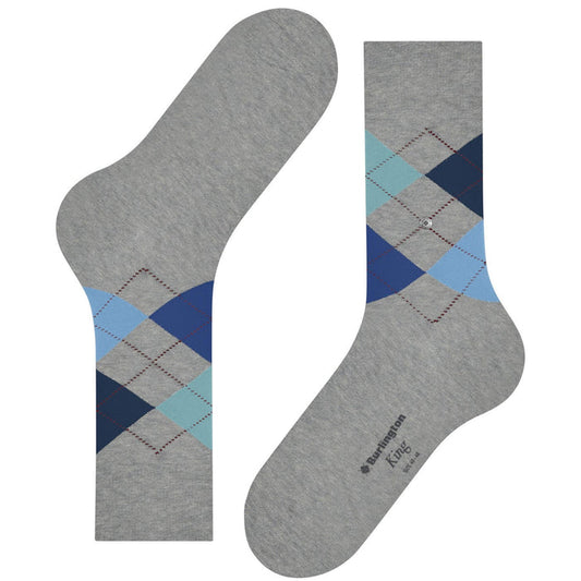 Burlington Socks King Socks - Grey/Blue