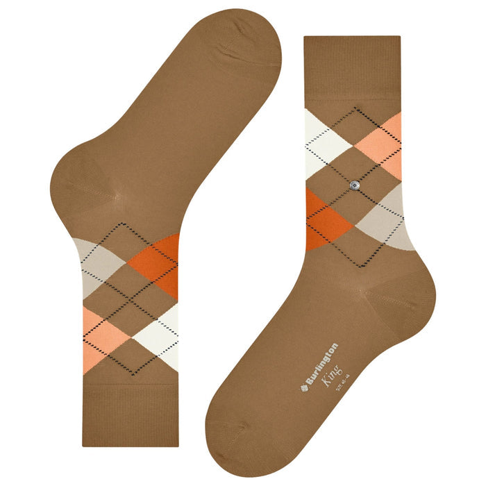 Burlington Socks King Socks - Tan Mix