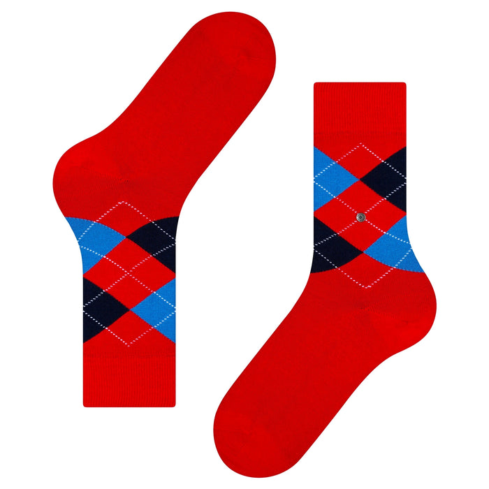 King Soft Combed Socks - Red/Navy