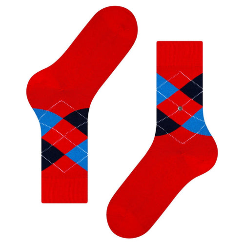King Soft Combed Socks - Red/Navy