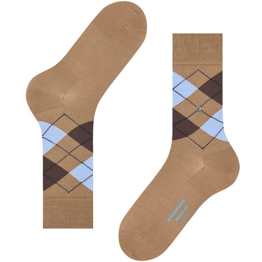 Burlington Socks Manchester Socks - Beige and Blue