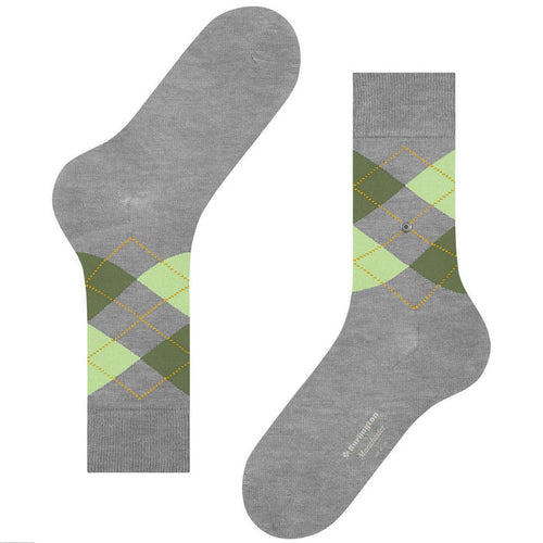 Burlington Socks Manchester Socks - Grey and Green