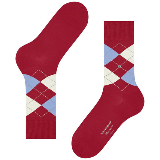 Burlington Socks Manchester Socks - Red/Blue