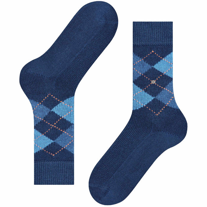 Burlington Socks Preston Socks - Argyle Blue