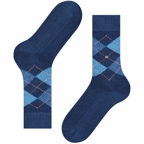 Burlington Socks Preston Socks - Argyle Blue