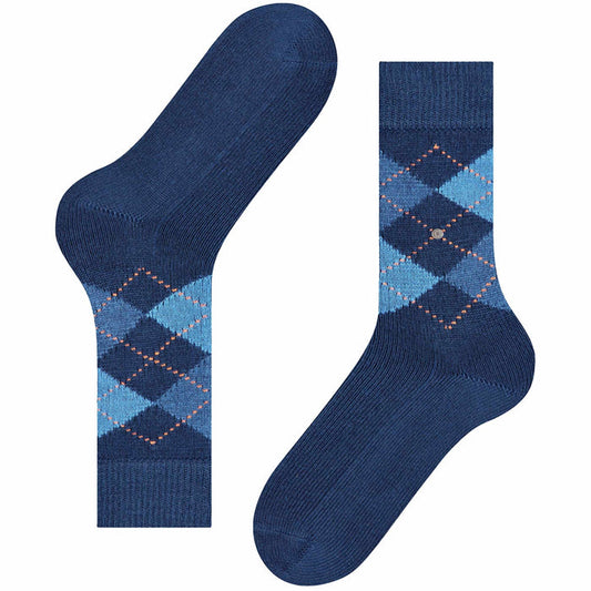 Burlington Socks Preston Socks - Argyle Blue