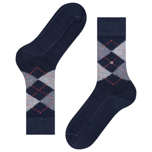 Burlington Socks Preston Socks - Blue/Grey